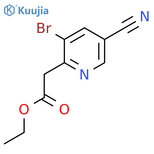 Ethyl 3-bromo-5-cyanopyridine-2-acetate structure