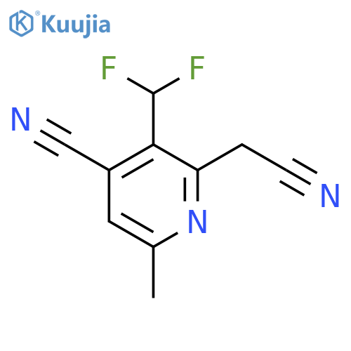 4-Cyano-3-(difluoromethyl)-6-methylpyridine-2-acetonitrile structure