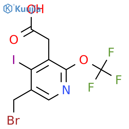 5-(Bromomethyl)-4-iodo-2-(trifluoromethoxy)pyridine-3-acetic acid structure