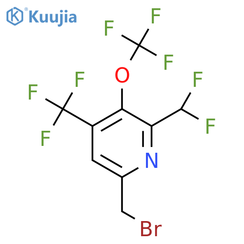 6-(Bromomethyl)-2-(difluoromethyl)-3-(trifluoromethoxy)-4-(trifluoromethyl)pyridine structure