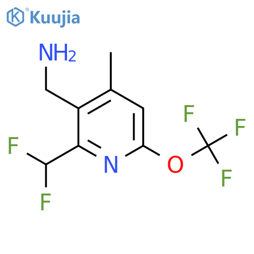 3-(Aminomethyl)-2-(difluoromethyl)-4-methyl-6-(trifluoromethoxy)pyridine structure