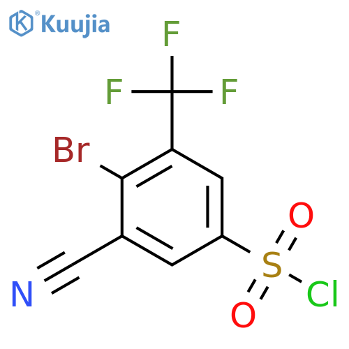 4-Bromo-3-cyano-5-(trifluoromethyl)benzenesulfonyl chloride structure