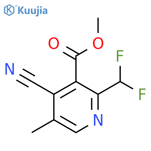 Methyl 4-cyano-2-(difluoromethyl)-5-methylpyridine-3-carboxylate structure