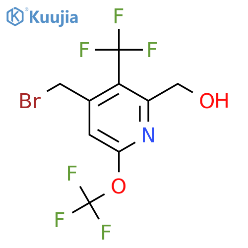 4-(Bromomethyl)-6-(trifluoromethoxy)-3-(trifluoromethyl)pyridine-2-methanol structure