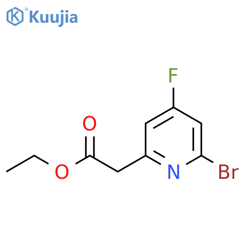 Ethyl 2-bromo-4-fluoropyridine-6-acetate structure