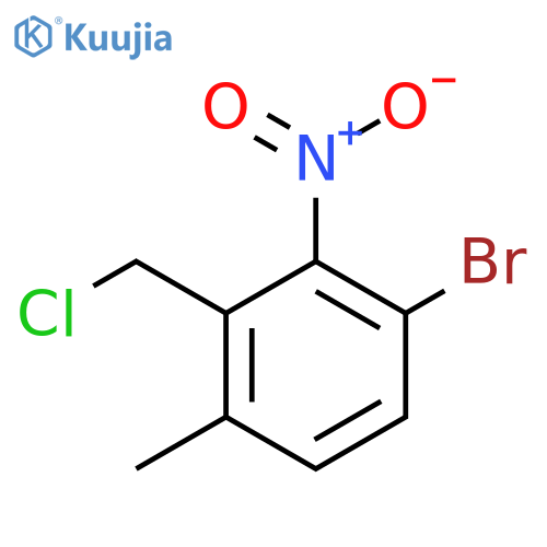 3-Bromo-6-methyl-2-nitrobenzyl chloride structure