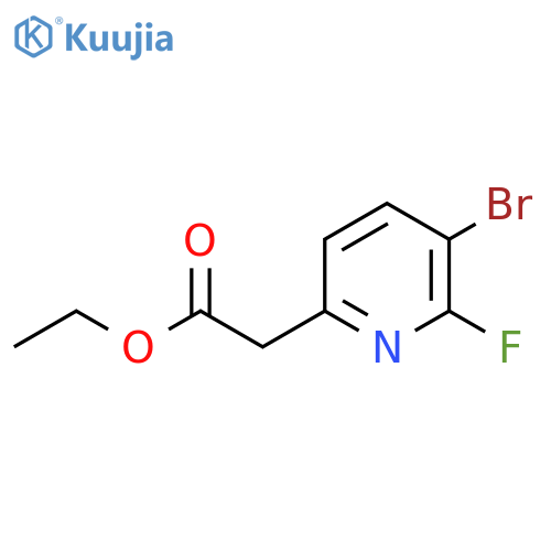Ethyl 3-bromo-2-fluoropyridine-6-acetate structure