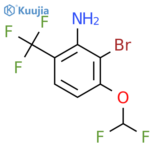 2-Bromo-3-difluoromethoxy-6-(trifluoromethyl)aniline structure