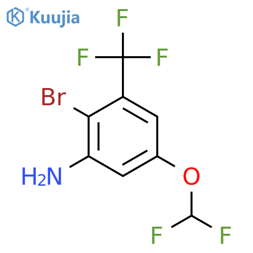 2-Bromo-5-difluoromethoxy-3-(trifluoromethyl)aniline structure