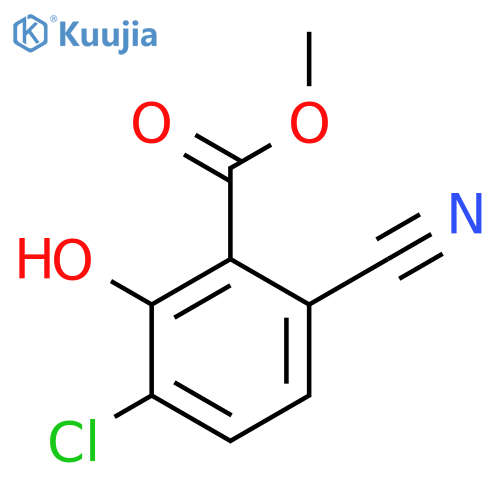 Methyl 3-chloro-6-cyano-2-hydroxybenzoate structure