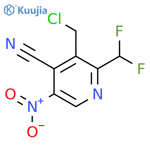 3-(Chloromethyl)-4-cyano-2-(difluoromethyl)-5-nitropyridine structure