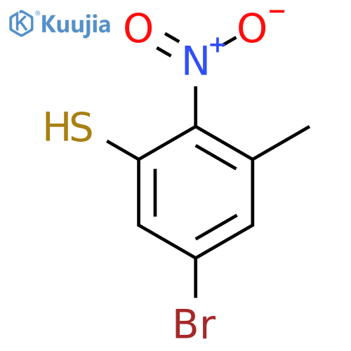 5-Bromo-3-methyl-2-nitrothiophenol structure