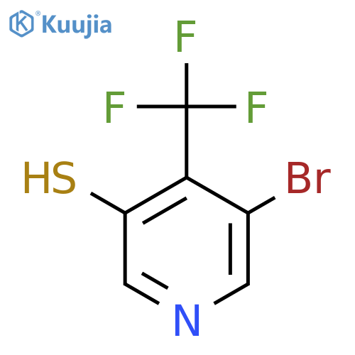 3-Bromo-5-mercapto-4-(trifluoromethyl)pyridine structure