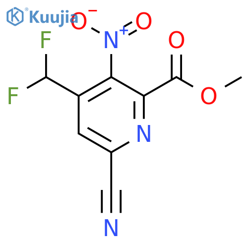 Methyl 6-cyano-4-(difluoromethyl)-3-nitropyridine-2-carboxylate structure