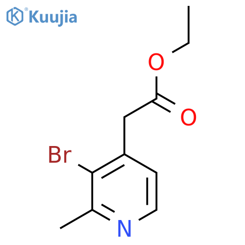 Ethyl 3-bromo-2-methylpyridine-4-acetate structure