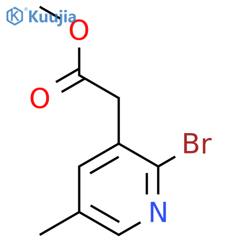 Methyl 2-bromo-5-methylpyridine-3-acetate structure