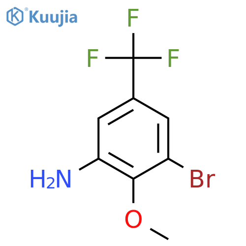 3-Bromo-2-methoxy-5-(trifluoromethyl)aniline structure