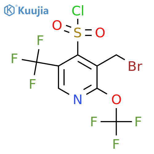 3-(Bromomethyl)-2-(trifluoromethoxy)-5-(trifluoromethyl)pyridine-4-sulfonyl chloride structure