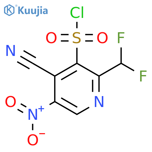 4-Cyano-2-(difluoromethyl)-5-nitropyridine-3-sulfonyl chloride structure