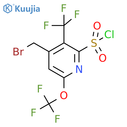 4-(Bromomethyl)-6-(trifluoromethoxy)-3-(trifluoromethyl)pyridine-2-sulfonyl chloride structure