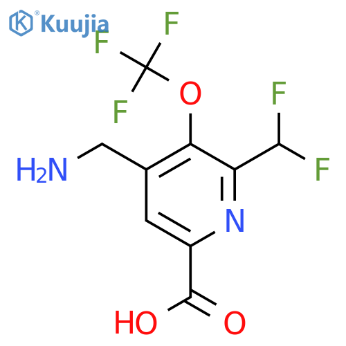 4-(Aminomethyl)-2-(difluoromethyl)-3-(trifluoromethoxy)pyridine-6-carboxylic acid structure