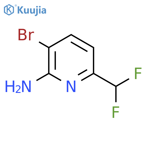 3-Bromo-6-(difluoromethyl)pyridin-2-amine structure