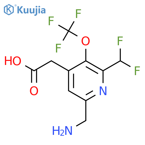 6-(Aminomethyl)-2-(difluoromethyl)-3-(trifluoromethoxy)pyridine-4-acetic acid structure