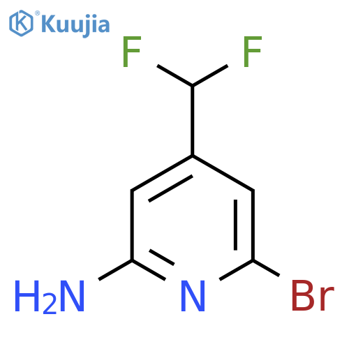 6-Bromo-4-(difluoromethyl)pyridin-2-amine structure