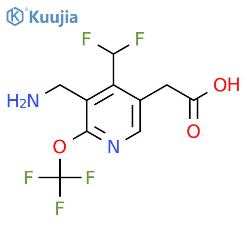 3-(Aminomethyl)-4-(difluoromethyl)-2-(trifluoromethoxy)pyridine-5-acetic acid structure