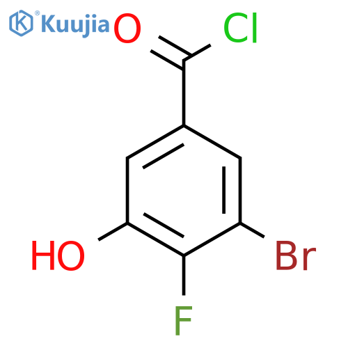 3-Bromo-4-fluoro-5-hydroxybenzoyl chloride structure