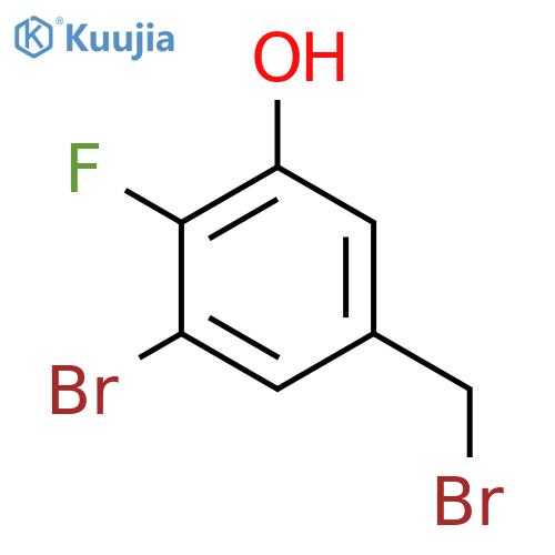 3-Bromo-4-fluoro-5-hydroxybenzyl bromide structure