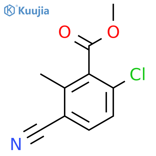 Methyl 6-chloro-3-cyano-2-methylbenzoate structure