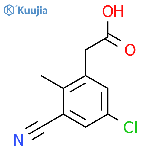 5-Chloro-3-cyano-2-methylphenylacetic acid structure