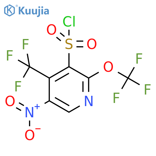 5-Nitro-2-(trifluoromethoxy)-4-(trifluoromethyl)pyridine-3-sulfonyl chloride structure
