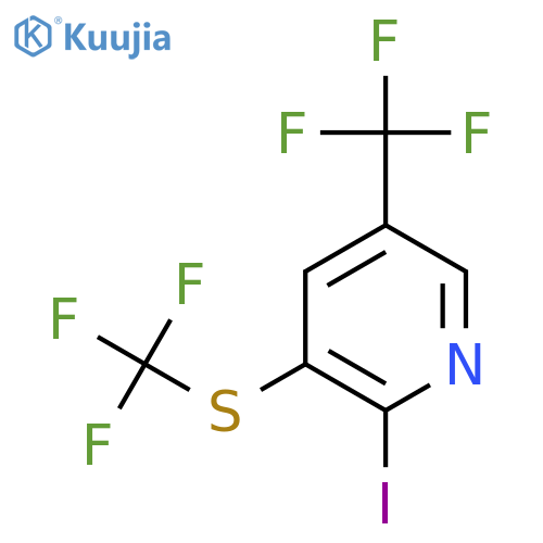 2-Iodo-5-(trifluoromethyl)-3-(trifluoromethylthio)pyridine structure
