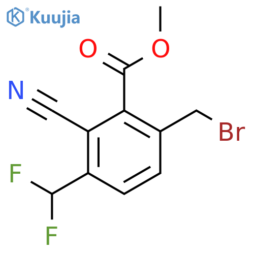 Methyl 6-bromomethyl-2-cyano-3-(difluoromethyl)benzoate structure