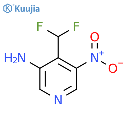 3-Amino-4-(difluoromethyl)-5-nitropyridine structure