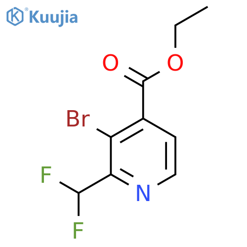 Ethyl 3-bromo-2-(difluoromethyl)pyridine-4-carboxylate structure