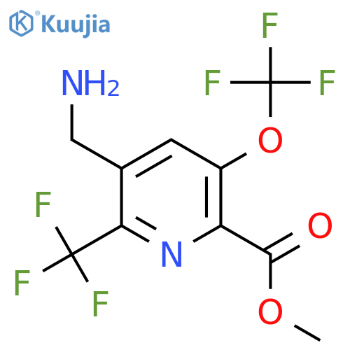 Methyl 3-(aminomethyl)-5-(trifluoromethoxy)-2-(trifluoromethyl)pyridine-6-carboxylate structure