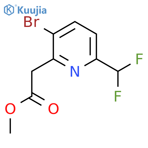 Methyl 3-bromo-6-(difluoromethyl)pyridine-2-acetate structure
