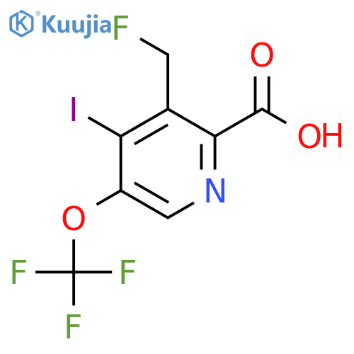 3-(Fluoromethyl)-4-iodo-5-(trifluoromethoxy)pyridine-2-carboxylic acid structure