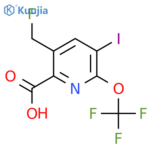 3-(Fluoromethyl)-5-iodo-6-(trifluoromethoxy)pyridine-2-carboxylic acid structure