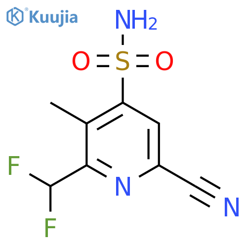 6-Cyano-2-(difluoromethyl)-3-methylpyridine-4-sulfonamide structure