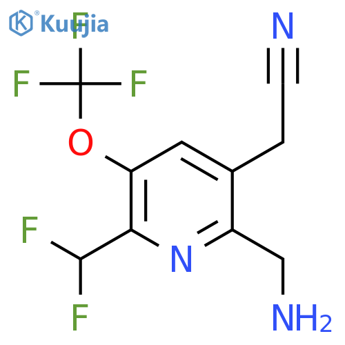 2-(Aminomethyl)-6-(difluoromethyl)-5-(trifluoromethoxy)pyridine-3-acetonitrile structure