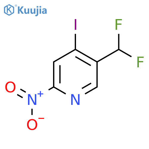 5-(Difluoromethyl)-4-iodo-2-nitropyridine structure