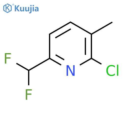 2-Chloro-6-(difluoromethyl)-3-methylpyridine structure