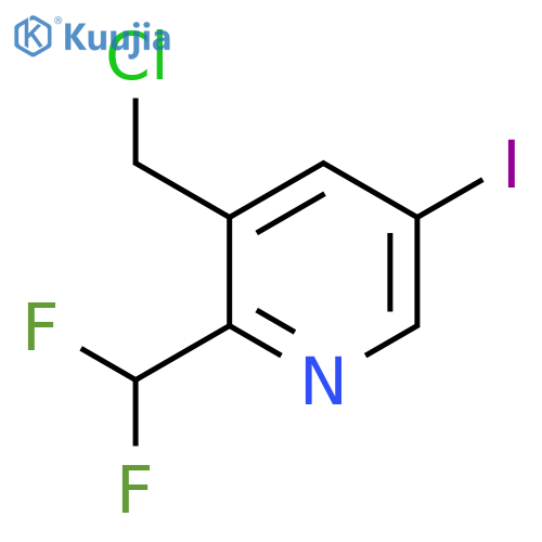 3-(Chloromethyl)-2-(difluoromethyl)-5-iodopyridine structure