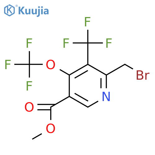 Methyl 2-(bromomethyl)-4-(trifluoromethoxy)-3-(trifluoromethyl)pyridine-5-carboxylate structure