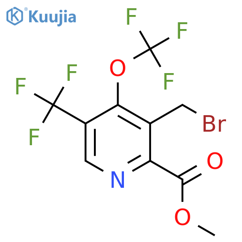 Methyl 3-(bromomethyl)-4-(trifluoromethoxy)-5-(trifluoromethyl)pyridine-2-carboxylate structure