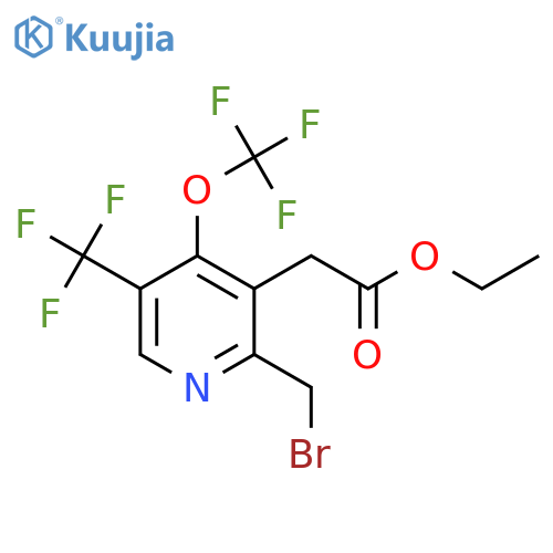 Ethyl 2-(bromomethyl)-4-(trifluoromethoxy)-5-(trifluoromethyl)pyridine-3-acetate structure